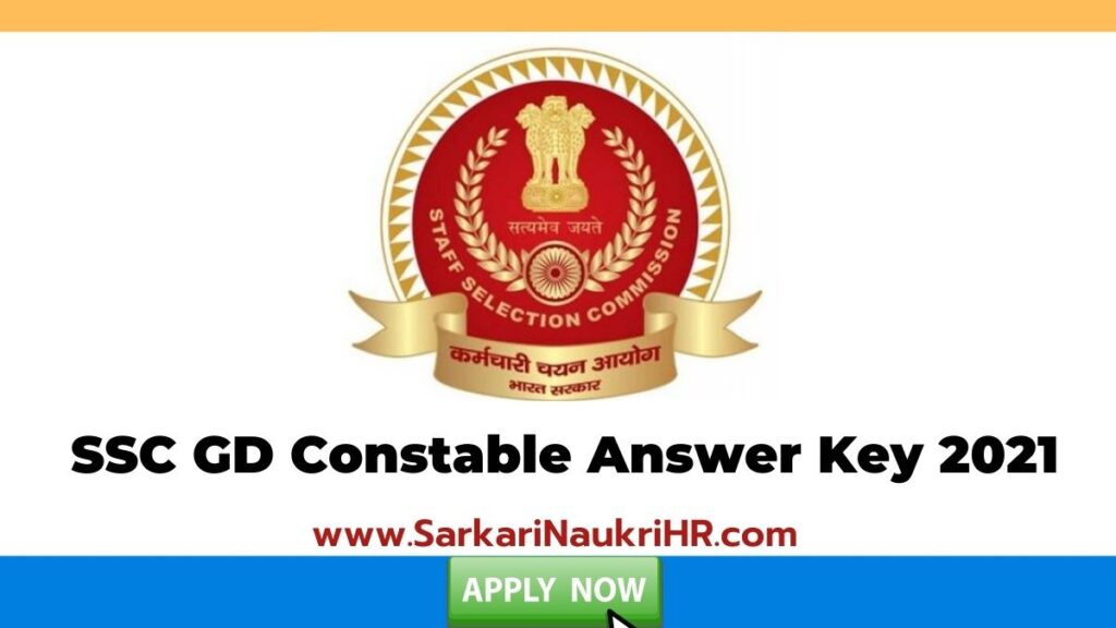 SSC GD Constable Answer Key 2021