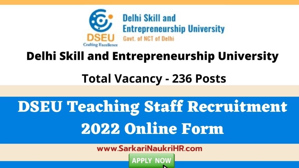 DSEU Teaching Staff Recruitment 2022